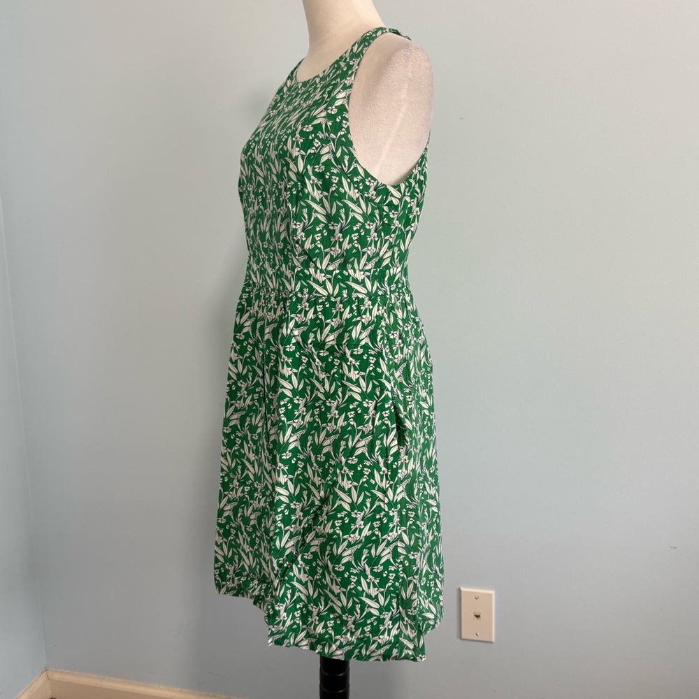 J Crew Women’s Sleeveless Green Lined Dress Size 10 - Picture 3 of 11